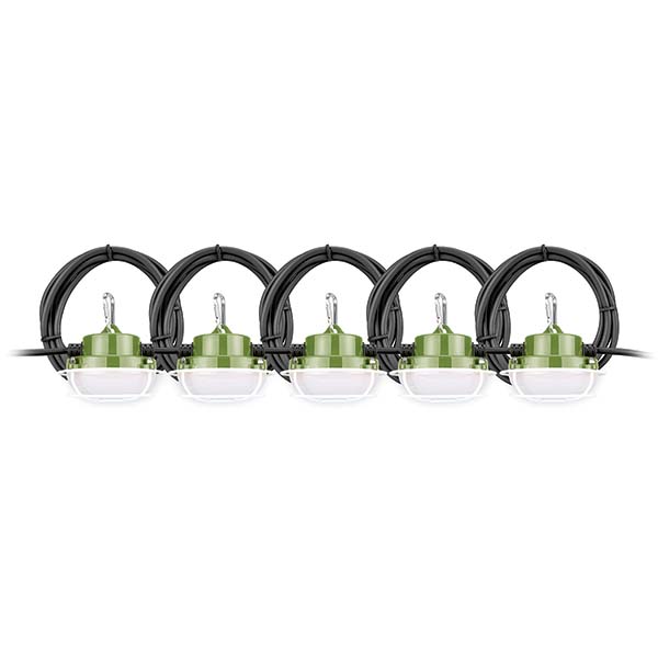 Hubbell Wiring Device-Kellems Temporary String Lights: Cord Length (Feet): 20; Guard Material: Plastic - HBL182S20LEDH