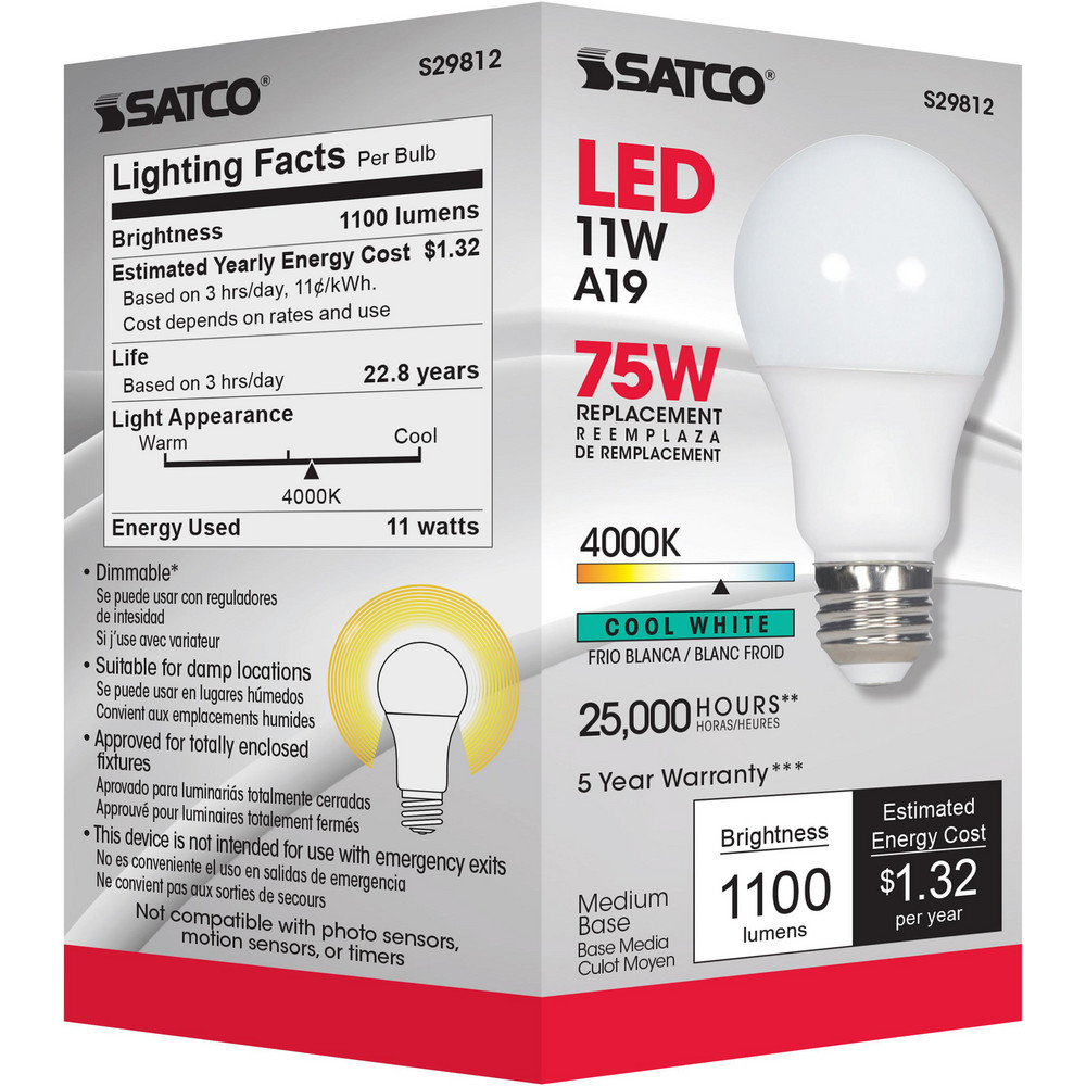 Value Collection LED Lamp: Commercial, Industrial, Office & Residential, T8, 14.000W, Medium Bi-Pin Base - S39915