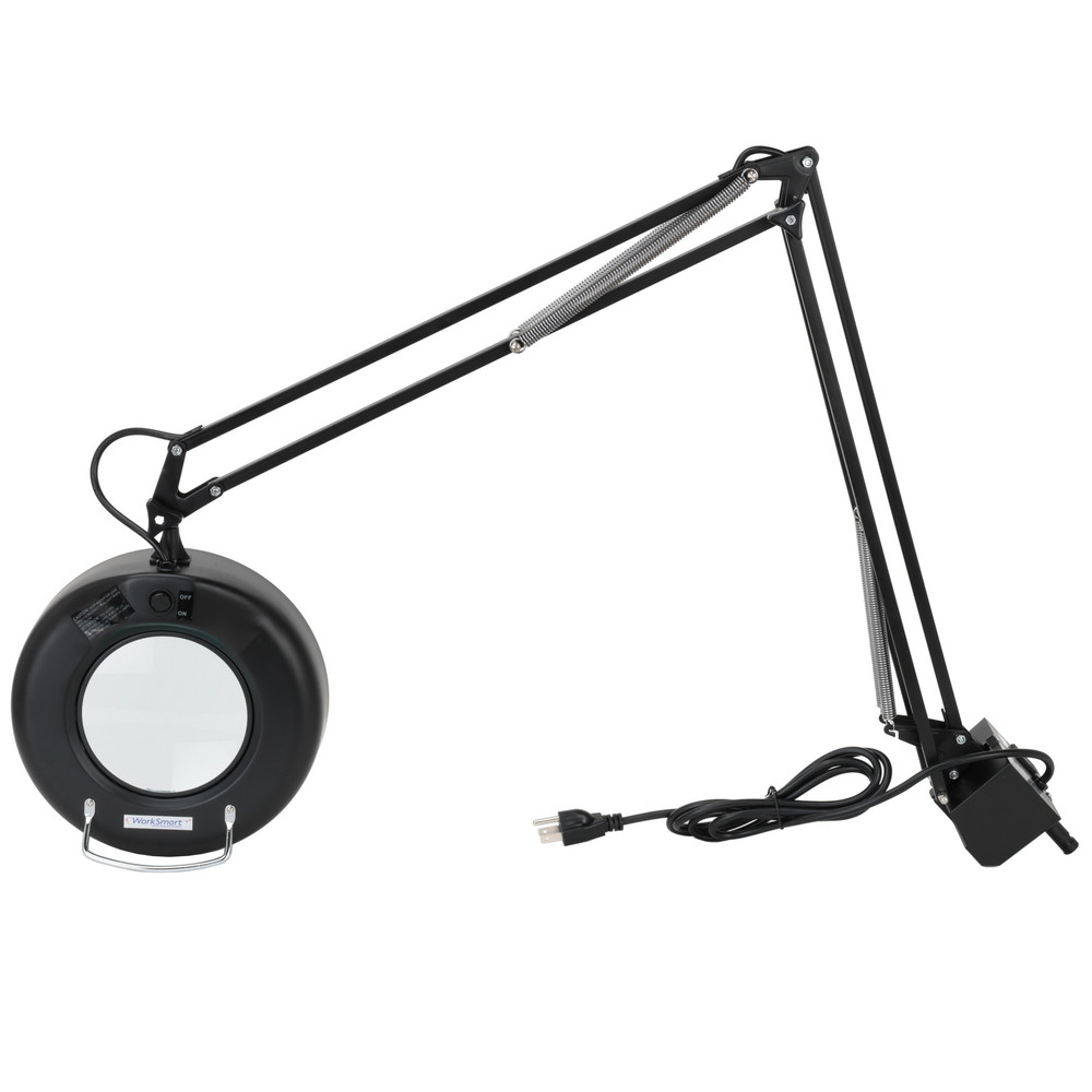 PRO-SOURCE Task Light: Incandescent & LED, 25" Reach, Gooseneck Arm, Arm, Black - PS-HDT-25GN-CD