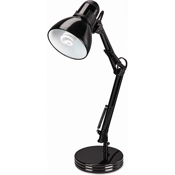 ALERA Task Light: LED, 19" Reach, Gooseneck Arm, Desk, Black - ALELEDM765B