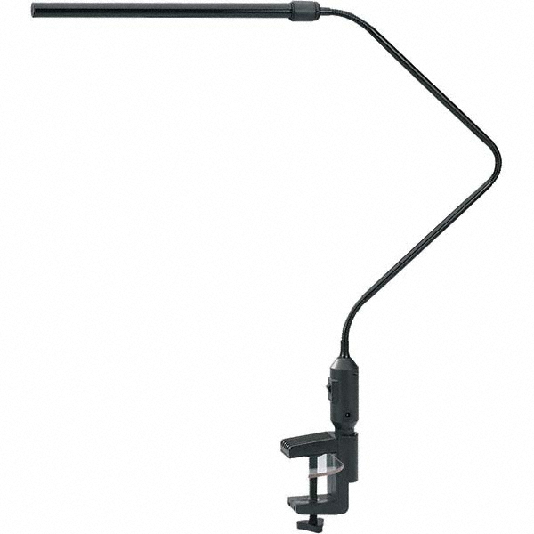 ALERA Task Light: LED, 19" Reach, Gooseneck Arm, Desk, Black - ALELEDM765B