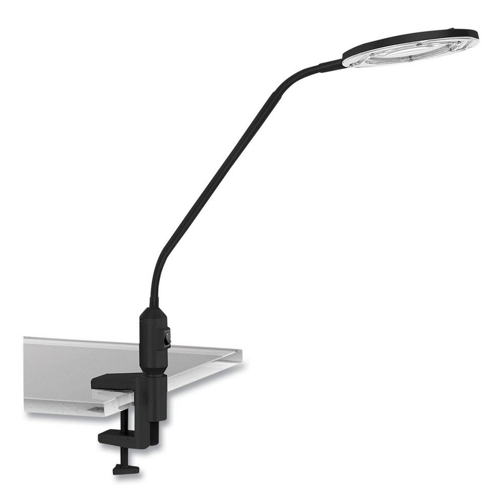 ALERA Task Light: LED, 19" Reach, Gooseneck Arm, Desk, Black - ALELEDM765B