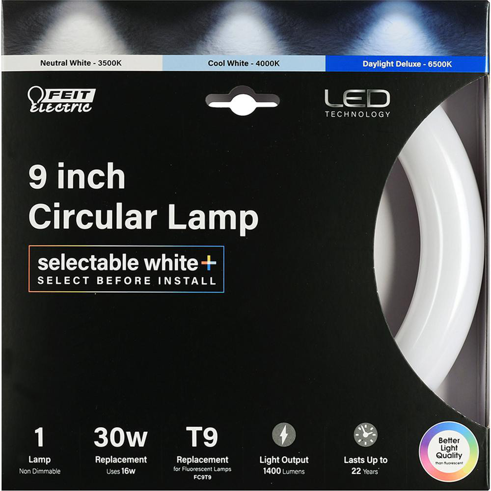 Feit Electric LED Lamp: Office, Commercial & Residential, T9, 4-Pin Base - FC9/3CCT/LED/12