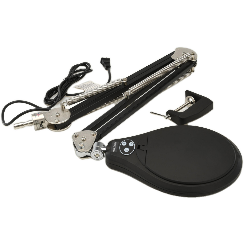 ALERA Task Light: LED, 20" Reach, Pivot Arm, Floor, Black - ALELED912B