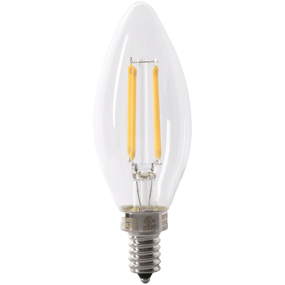 Feit Electric LED Lamp: Office, Commercial, Residential & Decorative, B10, Candelabra Screw Base - BPCTC100/927LED