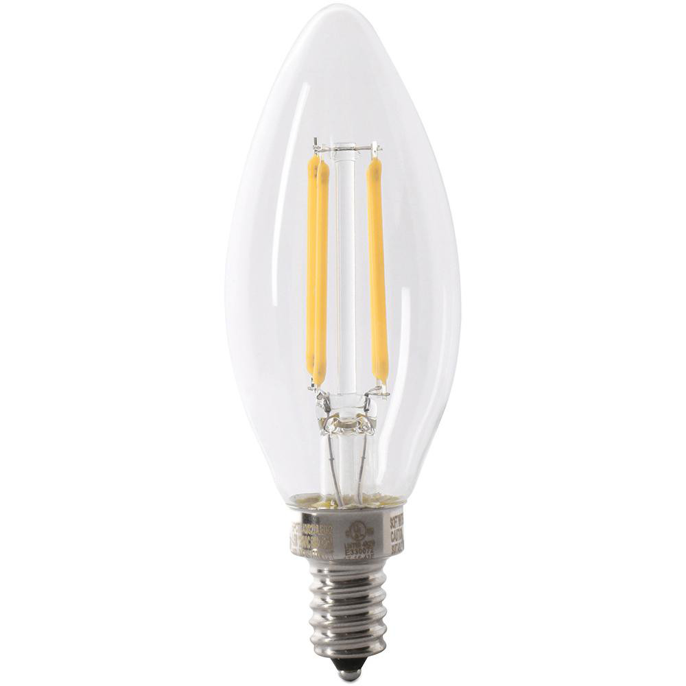 Feit Electric LED Lamp: Office, Commercial, Residential & Decorative, B10, Candelabra Screw Base - BPCTC100/927LED