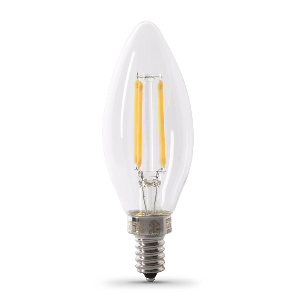 Feit Electric LED Lamp: Office, Commercial, Residential & Decorative, B10, Candelabra Screw Base - BPCTC100/927LED