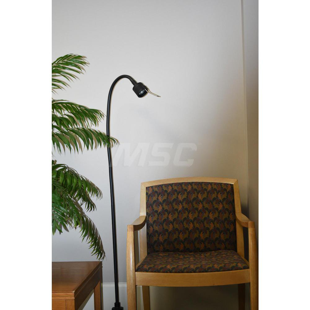 Sunnex Lighting Task Light: MR16, 20" Reach, Gooseneck Arm, Base, Black - LS710-20