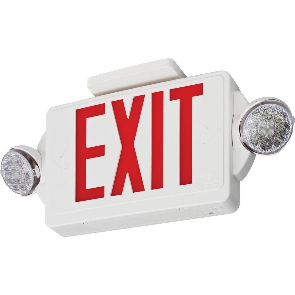 Hubbell Lighting 1 Face Ceiling & Wall Mount LED Combination Exit Signs - 93043111
