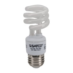 Mule Fluorescent Commercial & Industrial Lamp: 9 Watts, T2, Medium Screw Base - 1T2409