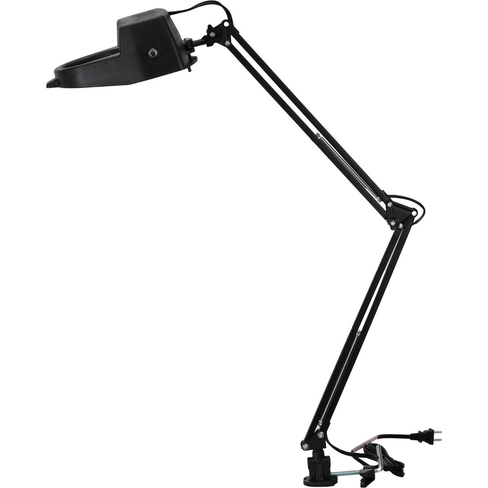 Waldmann Lighting Task Light: LED, 40" Reach, Articulated Arm, Clamp-On, Silver - 113734000-9719