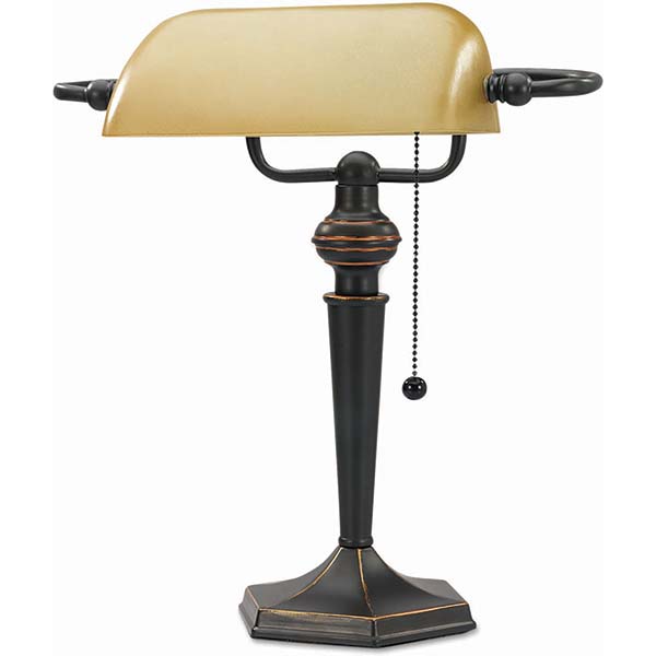 ALERA Task Light: Compact Fluorescent & LED, 15" Reach, Gooseneck Arm, Desk, Black - ALELMP832B