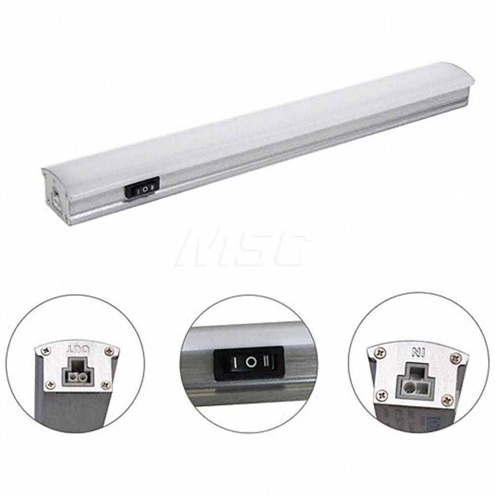 Radionic Hi-Tech Undercabinet Light Fixtures; Lamp Type: Integrated LED; LED; Number of Lamps: 1; Overall Length (Feet): 12.00; 12 in; Overall Width: 2; Lumens: 450; Wattage: 4.6; 4.600; Overall Height: 1.00; Voltage: 120 VAC; 120.00; Dimmable: No; Overall Width (Inch): 2; Overall Height (Decimal Inch): 1.00 - ZX513-HL-CW-9