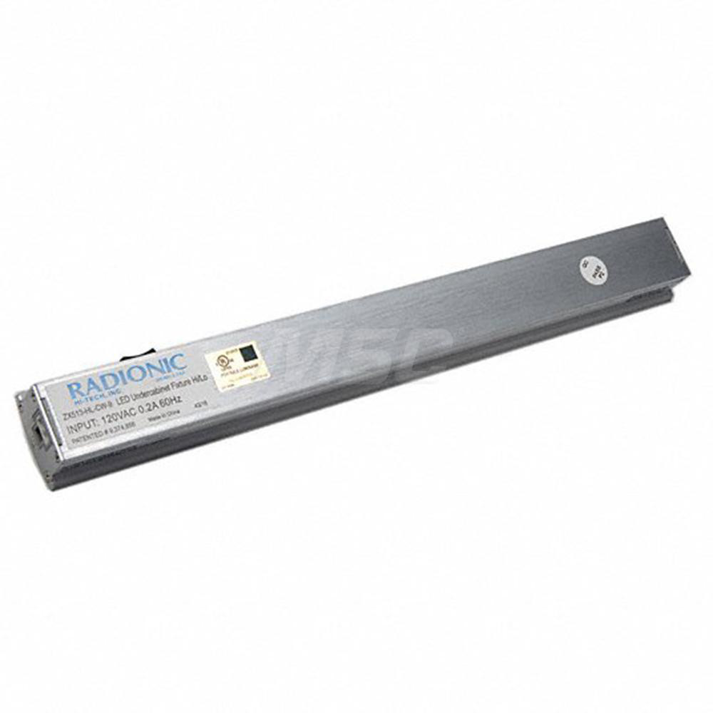 Radionic Hi-Tech Undercabinet Light Fixtures; Lamp Type: Integrated LED; LED; Number of Lamps: 1; Overall Length (Feet): 12.00; 12 in; Overall Width: 2; Lumens: 450; Wattage: 4.6; 4.600; Overall Height: 1.00; Voltage: 120 VAC; 120.00; Dimmable: No; Overall Width (Inch): 2; Overall Height (Decimal Inch): 1.00 - ZX513-HL-CW-9
