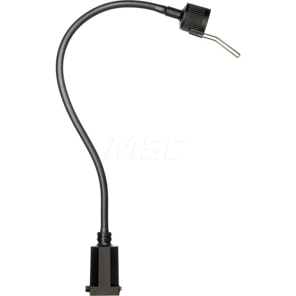 Sunnex Lighting Task Light: LED, 34.6" Reach, Pivot Arm, C-Clamp, Gray - RLM-LED120V