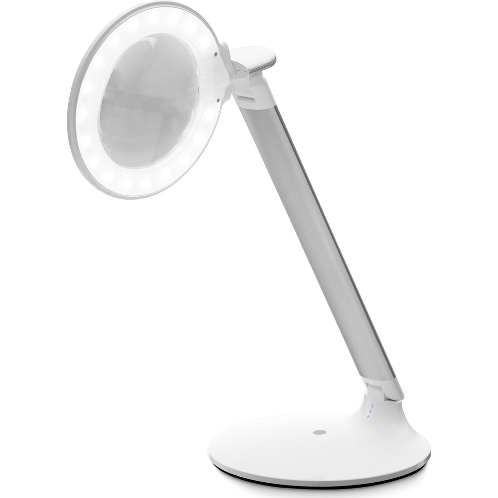 Sunnex Lighting Task Light: LED, 34.6" Reach, Pivot Arm, C-Clamp, Gray - RLM-LED120V