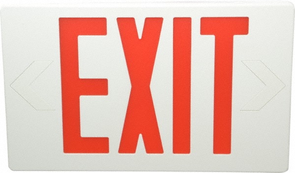 Mule 1 Face, 2 Watt, White, Polycarbonate, LED, Illuminated Exit Sign - MXAGU