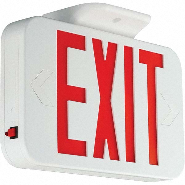 Mule 1 Face, 2 Watt, White, Polycarbonate, LED, Illuminated Exit Sign - MXAGU