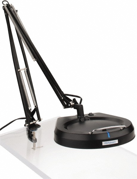 Sunnex Lighting Task Light: LED, 27" Reach, Gooseneck Arm, Base, Black - SL9-227B10H