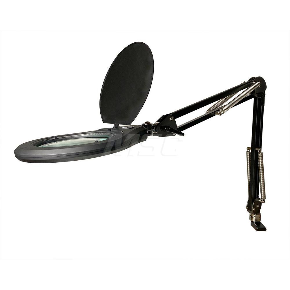 Sunnex Lighting Task Light: LED, 27" Reach, Gooseneck Arm, Base, Black - SL9-227B10H