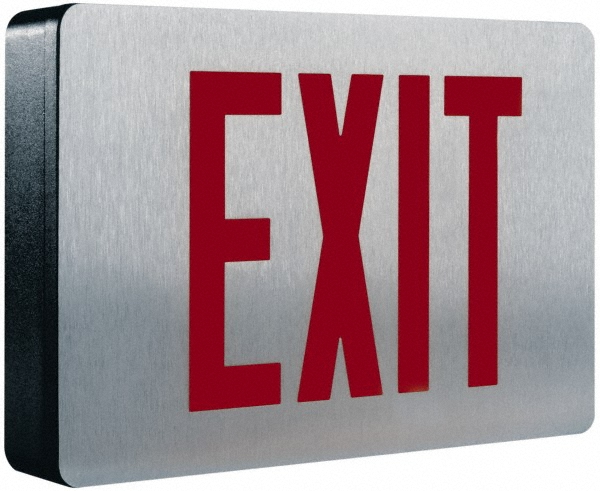 Lithonia Lighting Combination Exit Signs: Mounting Type: Surface Mount, Wall Mount; Number of Faces: 1; Lamp Type: LED - 144FF1