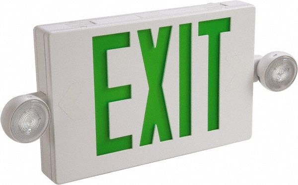 Lithonia Lighting Combination Exit Signs: Mounting Type: Surface Mount, Wall Mount; Number of Faces: 1; Lamp Type: LED - 144FF1