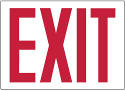 Lithonia Lighting Combination Exit Signs: Mounting Type: Surface Mount, Wall Mount; Number of Faces: 1; Lamp Type: LED - 144FF1