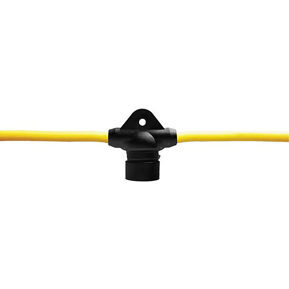 Ericson Mfg Temporary String Lights: Cord Length (Feet): 100; Guard Material: Plastic - 123100SJTWY-1L