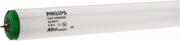 Philips Tubular  Fluorescent Lamp: 30 W, T12, Medium Bi-Pin - 132217