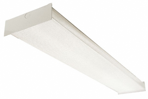Cooper Lighting 2 Lamp, 4 Ft. Long, 32 Watt, Surface Mounted, Fluorescent Lamp Wraparound Light Fixture - APW-GPW232