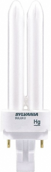 SYLVANIA Fluorescent Residential & Office Lamp: 13 Watts, CF13DS, 2-Pin Base - 21137
