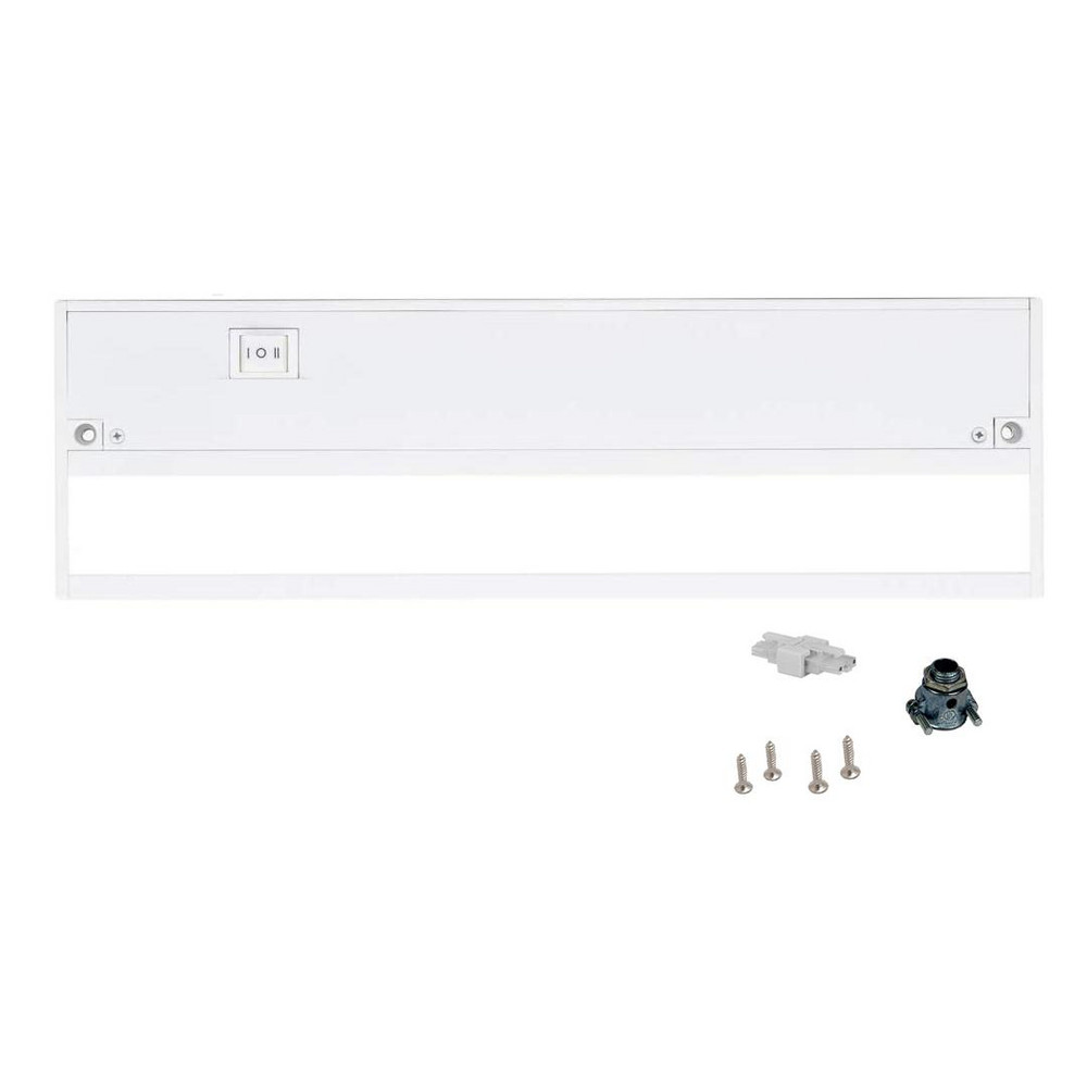 Radionic Hi-Tech Undercabinet Light Fixtures; Lamp Type: Integrated LED; LED; Number of Lamps: 2; Overall Length (Feet): 12.00; 12 in; Overall Width: 4; Lumens: 535; Wattage: 7.200; 7.2; Overall Height: 1.00; Voltage: 120 VAC; 120.00; Dimmable: No; Overall Width (Inch): 4; Overall Height (Decimal Inch): 1.00 - ES-CA02-WW