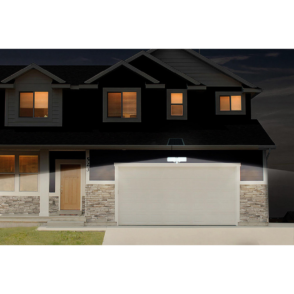 eLEDing Floodlight Fixtures: Mounting Type: Wall; Housing Color: White; Lumens: 1200; Housing Material: Polycarbonate; Lamp Type: Solar, LED - EE828WAI