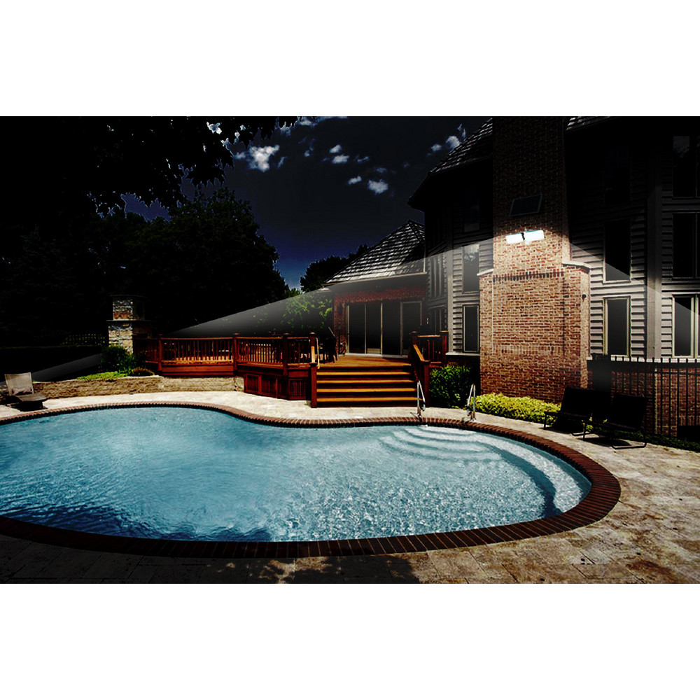 eLEDing Floodlight Fixtures: Mounting Type: Wall; Housing Color: White; Lumens: 1200; Housing Material: Polycarbonate; Lamp Type: Solar, LED - EE828WAI