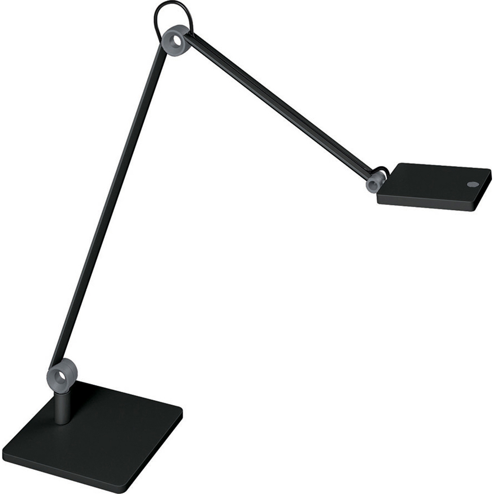 Waldmann Lighting Task Light: LED, 31.5" Reach, Articulated Arm, Base, Black - FTL108B30WB