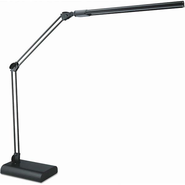 Waldmann Lighting Task Light: LED, 31.5" Reach, Articulated Arm, Base, Black - FTL108B30WB