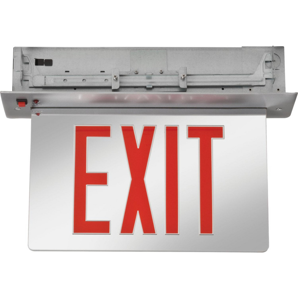 Lithonia Lighting Combination Exit Signs: Mounting Type: Surface Mount, Wall Mount, Ceiling Mount; Number of Faces: 2; Lamp Type: LED - 186HU1