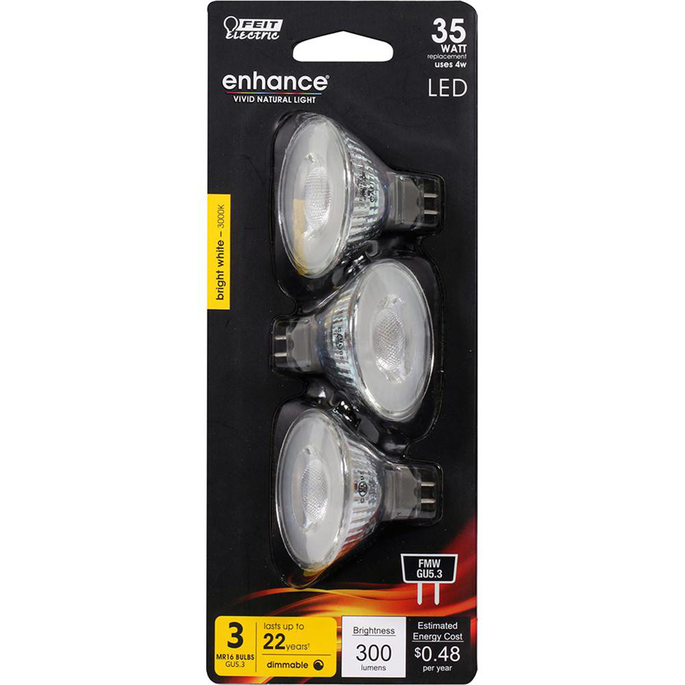 Feit Electric LED Lamp: Office, Commercial, Residential & Flood, MR16, 2-Pin Base - BPFMW/930CA/3/2