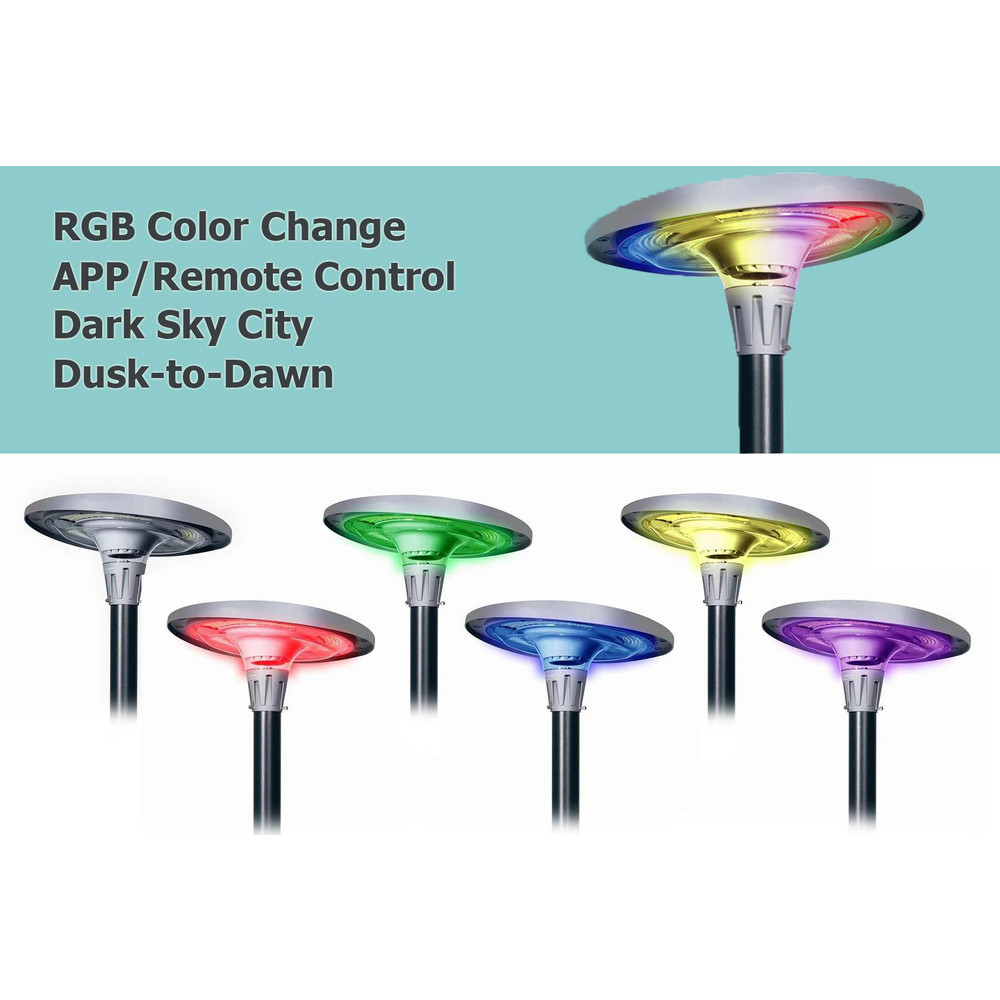 eLEDing Landscape Light Fixtures: Type of Fixture: Solar Post Light; Mounting Type: Coupler Mount; Lamp Type: LED; Housing Material: Aluminum - EE825W-RH18N