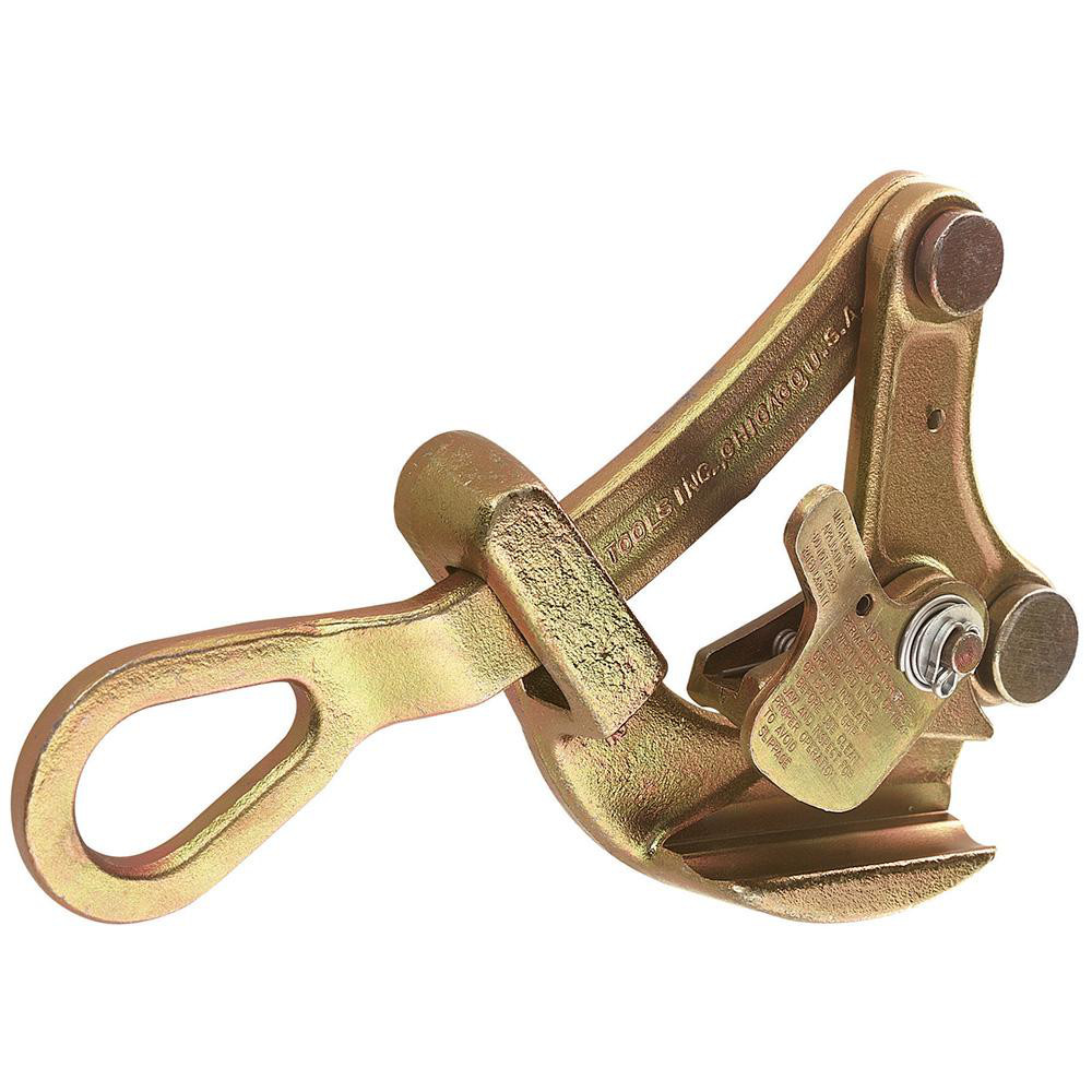 Klein Tools Single Eye, Round Inside Notched Jaw, Steel Wire Grip Hoist - 1611-30