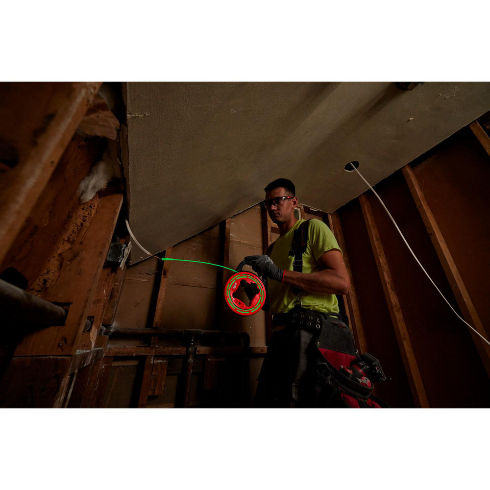 Milwaukee Tool Fish Tapes: Tape Type: Non-Conductive; Material: Fiberglass; Tape Width (Decimal Inch): 7 in; Winder Case: No - 48-22-4182
