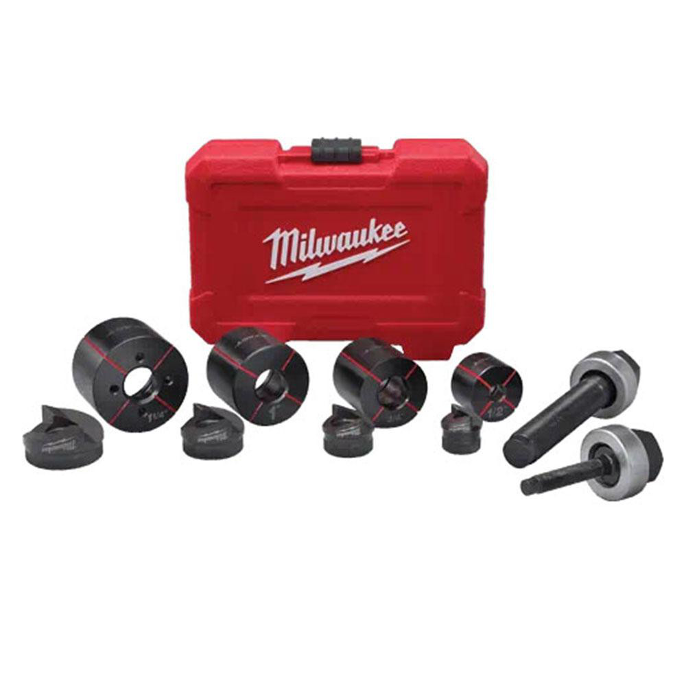 Milwaukee Tool 11 Piece, 1/2 to 1-1/4" Punch Hole Dia, Knockout Set - 49-16-2692