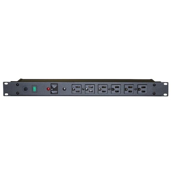 Great Lakes Case & Cabinet 19" RM POWER STRIP 5-15R RECEP, 14-POSITION W/ CIRCUIT BREAKER - 7219-SR14