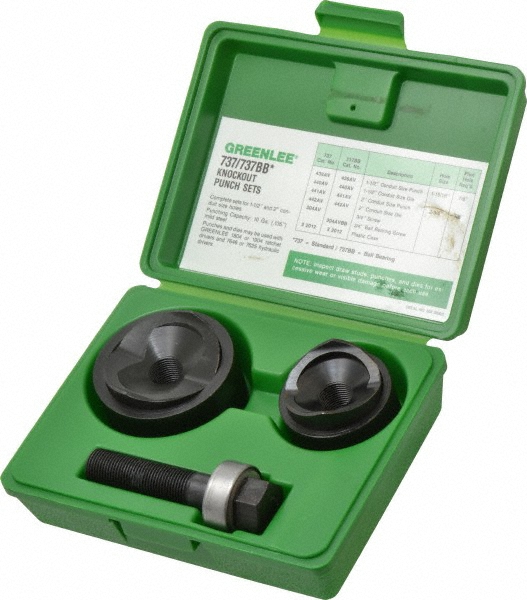 Greenlee 6 Piece, 2" Punch Hole Dia, Manual Knockout Set - 7237BB