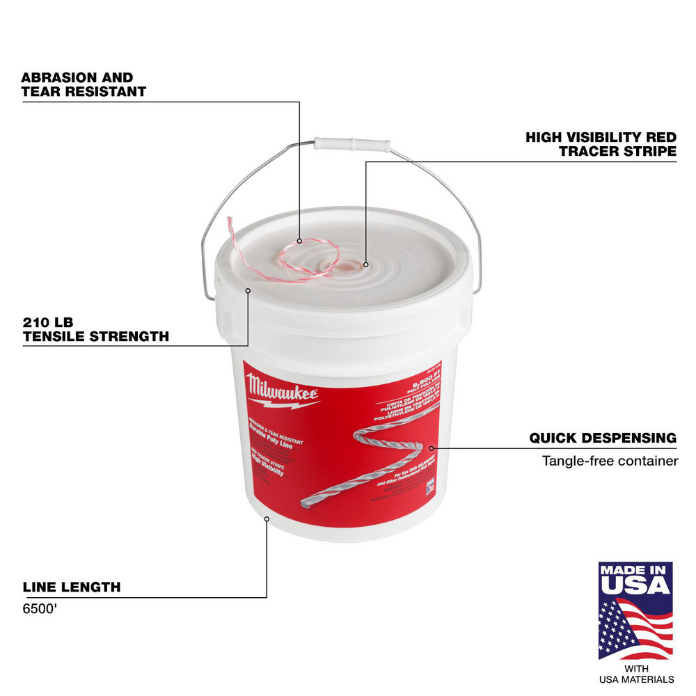 Milwaukee Tool Fish Tape Accessories: Accessory Type: POLY PULL LINE; Number of Pieces: 1 - 48-22-4139