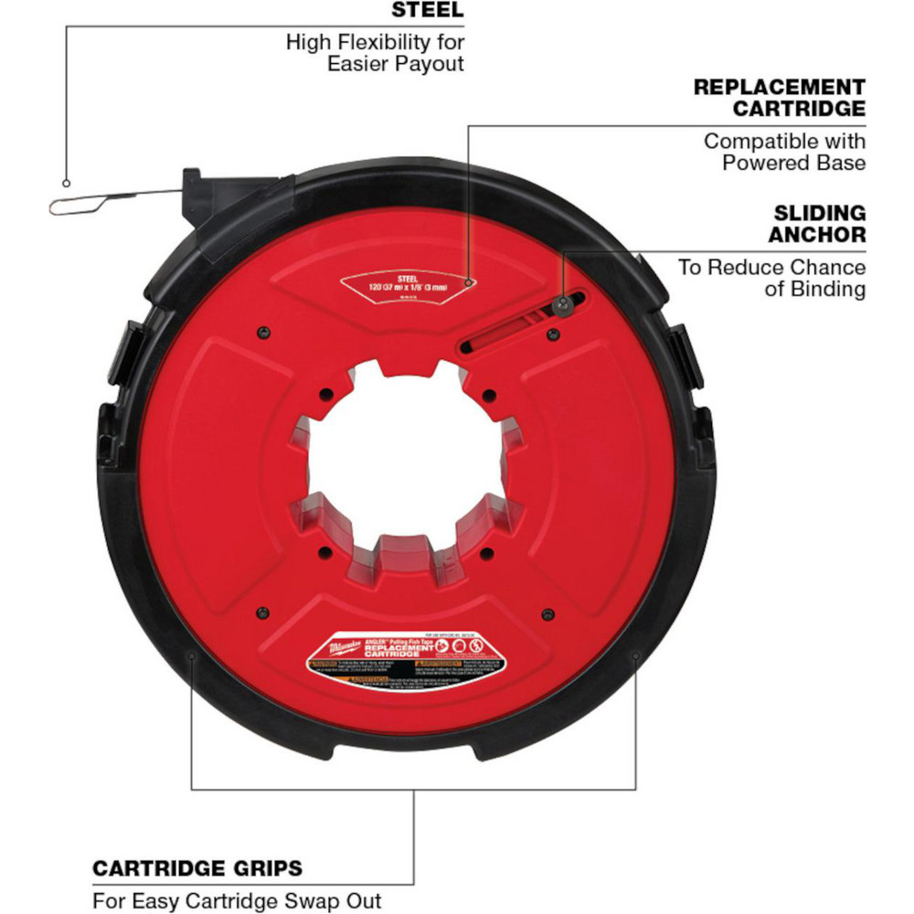 Milwaukee Tool Fish Tape Accessories: Accessory Type: Steel Tape; Number of Pieces: 1 - 48-44-5176