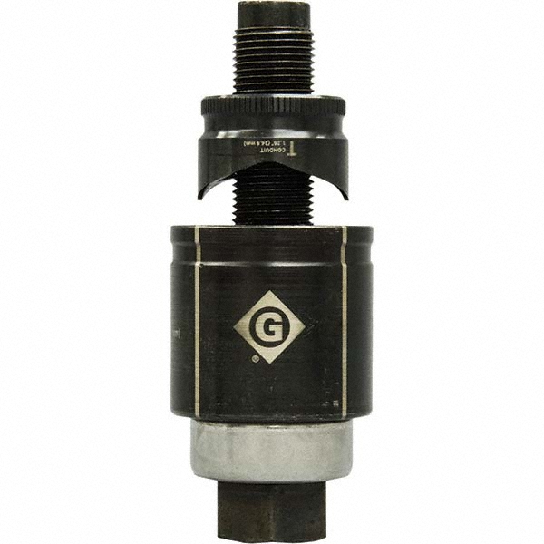 Greenlee Complete Punch Units; Punch Shape: Round; Punch Type: Knockout; Operating Method: Manual; Punch Hole Dia/Width: 1.3600 in; Punch Hole Dia (Decimal Inch): 1.3600; Punch Hole Width (Decimal Inch): 1.3600 in; Punch Material: Steel; Maximum Capacity Mild Steel (Gauge): 10; Includes: Punch - K2BB-1