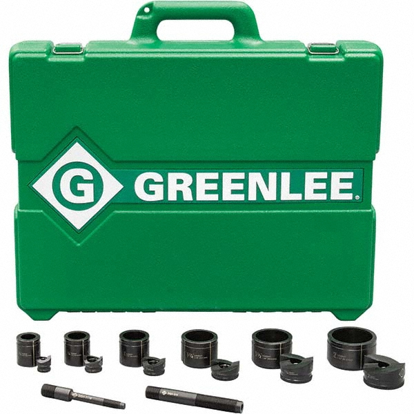 Greenlee 9 Piece, 4" Punch Hole Dia, Hydraulic Standard Punch Kit - 7304