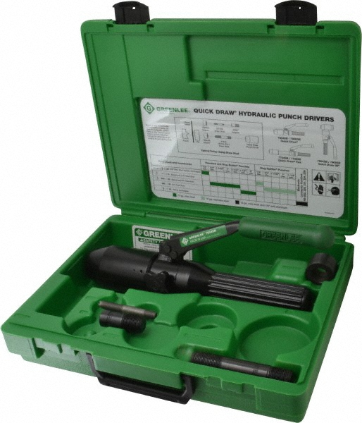 Greenlee 9 Piece, 4" Punch Hole Dia, Hydraulic Standard Punch Kit - 7304