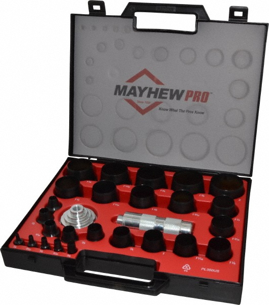 Greenlee 9 Piece, 4" Punch Hole Dia, Hydraulic Standard Punch Kit - 7304